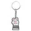 Série de Garra de Gato Desenho Animado Fofo Chaveiro Macio de PVC Chaveiro de Metal Pingente de Bolsa Acessórios Venda por Atacado