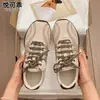 Zapatillas deportivas retro de cuero genuino con suela gruesa, estilo alemán, para mujer, nuevas de otoño 2026, versátiles, deportivas, casuales, ligeras