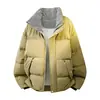 Nueva Chaqueta Acolchada de Algodón para Hombre Chaqueta de Plumas de Invierno Engrosada Cálida Cuello Alto Ropa de Invierno Holgada para Hombre Abrigo Soporta Impresión