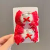 2025 Nova Tiara de Princesa Menina Corrente de Testa de Ano Novo Laço Vermelho Tiara de Pérola Acessório de Cabeça para Meninas