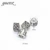 YuenZ Moda Europeia e Americana Contas de Liga de Metal com Contas Onduladas de Furo Grande Acessórios para Joias DIY 9 * 7MM R77