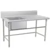 Fregadero de Acero Inoxidable Espesor 304/201 Individual, Doble, Triple Ranura, Lavabo para Platos, Especial para Cocina de Comedor