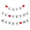 AliExpress Amazon Novo Bronzear Cauda de Peixe Flor Letras JUST MARRIED Bandeira Palco Aniversário