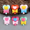 Acessórios para Bolsas e Celulares no Atacado, Chaveiros, Chaveiros de Pirulito, Acessórios para Joias DIY de Resina em Formato de Coração, Doces