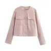 ZAZA manga larga comercio exterior 51882026 elegante cuello redondo básico versátil chaqueta de otoño al por mayor serie 170