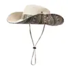 Nuevo Sombrero de Pescador Estilo Étnico 2026 para Mujer, Versátil para Playa de Verano, Ala Ancha, Protección UV, Sombrero para el Sol