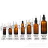 En Stock Botella Gotero Marrón de Aceite Esencial de 30 ml, Botella de Esencia, Botella Sellada a Prueba de Luz, Botella de Muestra, Botella Dispensadora para Cosméticos