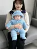 Mameluco para bebé, ropa de primavera y otoño, de doble capa, unisex, adecuado para recién nacidos, cálido y engrosado para usar al aire libre y gatear, también sirve como pijama