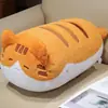 Almohada de gato linda regordeta suave linda gato atigrado gato naranja gatito de dibujos animados cojín para sofá del hogar