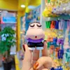 Llavero pequeño nuevo de resina de crayón de dibujos animados para mujer, lindo, exquisito, cadena para teléfono móvil, pulsera, llavero de muñeca, colgante para bolso