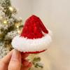 Pinza para el pelo de asta de Navidad tridimensional sombrero de Navidad accesorios para el cabello clip para flequillo navideño clip de pico de pato clip superior decoraciones de pinza para el pelo