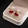 Aguja de Plata Perla de Poni Estilo Vintage Juvenil Lujo de Gama Alta Moda Festiva Pendientes Frescos Dulces para Mujer