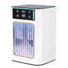 Ventilador Acondicionador de Aire Pequeño con Cubitos de Hielo para Uso Doméstico, Mini Enfriador de Aire, Aire Acondicionado Móvil, Ventilador con Spray Frío, Unidad Portátil de Escritorio