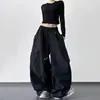 2025 Novo Outono Estilo Coreano Soltos Emagrecimento Visual Versátil Calças Casuais Femininas Cintura Alta Reta Perna Larga Longas Tendência