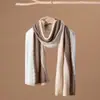 Cachecol de Cashmere Tricotado para Mulheres no Outono e Inverno Cachecol de Cashmere com Emendas de Três Cores Xale de Cashmere da Moda Fábrica Entrega