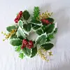 Suporte para Vela de Natal Fruta Vermelha Novo Produto Transfronteiriço Guirlanda de Frutas Vermelhas Suprimentos para Decoração de Natal Arranjo de Decoração de Mesa
