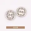 Botões de casaco estilo pequeno perfume com furo quadrado oco de quatro lados Botões de metal para roupas jaqueta corta-vento suéter camisa
