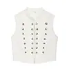 Colete Jeans Feminino Moda Europeia e Americana Estilo Z 2026 Novo Moda Atacado Decorado com Botões 8727260