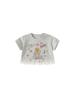 Envío Gratis en Ropa Infantil, Nuevos Estilos de Verano, Playeras con Estampado de Dibujos Animados para Niños, Camisetas de Encaje Elegantes de Manga Corta para Niñas