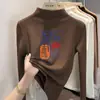 Y2139# Veludo Alemão Meninos e Meninas Manga Longa Camiseta Primavera e Outono Novo Infantil Desenho Animado Coreano Bonito Casual Casaco Tendência