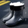 Botas de Lluvia para Hombre Protección Laboral Zapatos de Goma de Trabajo Caña Media Antideslizantes Impermeables Zapatos de Cocina Pesca Calzado Exterior Botas de Lluvia Suela Suave Zapatos de Agua para Hombre