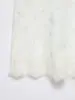 Atacado 2026 Primavera Nova Estilo Europeu e Americano Saia Feminina Branca de Nylon Floral 7160