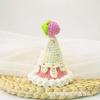 Chapéu de Aniversário Doce de Princesa Headwear Totalmente Feito à Mão Crochê Chapéu Alto de Lã Presilha de Cabelo Grampo de Cabelo de Crochê Presilha BB Fábrica Direta