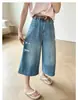 ¡Chicas petite, compren sin dudarlo! Jeans vintage de pierna ancha cropped en azul lavado para mujer, estilo fino de verano, pantalones modelo nuevo 2026