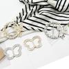 Aleación Estilo Coreano Hebilla Multifuncional Hebilla de Cinturón Hebilla para Ropa Accesorios Decorativos de Perlas y Pedrería Hebilla Anudada en Esquina