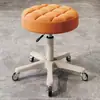 Taburete de Belleza, Taburete Giratorio Ajustable para Salón de Belleza, Taburete de Peluquería, Taburete Redondo para Barbería, Silla Redonda para Maquillaje en Casa