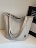Bolsa Tote de Nylon Sólido Transfronteiriça Grande Capacidade Simples Casual Trabalho Deslocamento Bolsa de Ombro Estilo Japonês Bolsa Balde de Axila