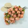 Arreglo Floral Artificial de Alta Gama Realista con 6 Rosas Elsa de una Sola Flor para Decoración Floral de Sala de Estar