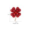 Broche de Trevo da Sorte de Planta Liga de Zinco Strass Alfinete de Moda Acessórios Pequenos para Roupas Casacos Femininos Ins