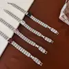 Amazon Transfronterizo Pulsera Rectangular de Zirconia de Diamante Completo Extensa Ancha Joyería de Moda de Lujo Piedra Temperamento Versátil
