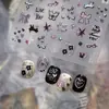 Pegatinas para Uñas de Foil Dorado DIY Populares Estilo Oscuro Pegatinas para Uñas Decoraciones de Uñas de Conejito y Moño Uñas Portátiles