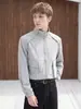 Chaqueta de Trabajo Desestructurada Bordada con Cuello Alto Estilo Americano para Hombre ARES, Top de Moda Otoñal de Corte Holgado para Hombre