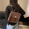 Mochila informal sencilla de gran capacidad con textura avanzada, bolso retro nuevo 2025, mochila para estudiantes.