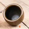Buda Yuan Hui Tanque de Agua Pequeño Rima Antigua Zen Salón del Buda Adornos para Ceremonia del Té Cuenco de Ofrenda de Buda de Cobre Cuenco de Suministro de Agua para el Buda Frontal 1
