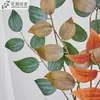 Hojas de ceja artificiales de 3 puntas, plantas verdes artificiales, hojas de otoño artificiales, hojas de manzano para paredes decorativas, hojas artificiales para arreglos florales