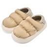 Pantuflas de Algodón Impermeables de Tela Hacia Abajo para Mujer, Zapatillas Cálidas Antibacterianas para el Hogar de Otoño e Invierno con Talón de Bolsa, Zapatos Exteriores de Algodón de Invierno para Hombre