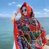 Xale de Proteção Solar para Praia de Verão, Lenço de Seda de Uso Duplo, Elegante e de Alta Qualidade, Roupa Versátil e Fina para Viagem com Proteção Solar