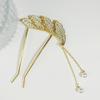 Elegante pérola tassel hairpin simples moderno Net vermelho raccoon bola cabeça metal updo artefato Super cocar de fadas para as mulheres