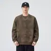Sudadera Casual Versátil de Manga Larga con Cuello Redondo, Bloques de Color, Lavada, Tie-dye Retro Americano, 400g, Nueva para Otoño 2026