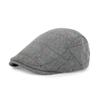 Gorras Transfronterizas Gorra de Béisbol Clásica a Cuadros Primavera y Otoño Gorra de Visera para Hombre Estilo Británico Gorra de Boina Francesa Gorra de Papá