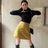 Evento Promocional 30% de desconto em Estoque Fanle Cobrindo a Virilha e Visual Emagrecedor Moda Estéreo Roupa de Trabalho Normcore Saia Curta A-Line de Cintura Alta para Mulheres Verão