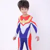 Conjunto de Roupas de Performance de Manga Longa Ultraman Ultraman de Secagem Rápida para Meninos Primavera e Outono 3538