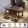 Muebles de Madera Wujin Mesa de Té de Madera Maciza China Juego de Mesa y Sillas Modelo Nuevo 2026 Mesa de Té para Balcón Uso en Apartamentos Pequeños Mesa para Preparar Té