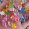 Pato Luminoso Estéreo de Resina Animal Lindo DIY Funda para Teléfono Móvil Micro Paisaje Casa de Juegos para Niños Adornos Decorativos
