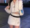 Cinturón de moda para mujer cinturón de moda de estilo coreano para mujer cinturón de hebilla de pasador de doble fila con orificios de ventilación cinturón versátil decorativo para pantalones de mezclilla