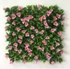 Simulación césped pared planta verde protector solar planta verde plástico artificial césped artificial bloque pared interior fondo pared colgante decoración flor